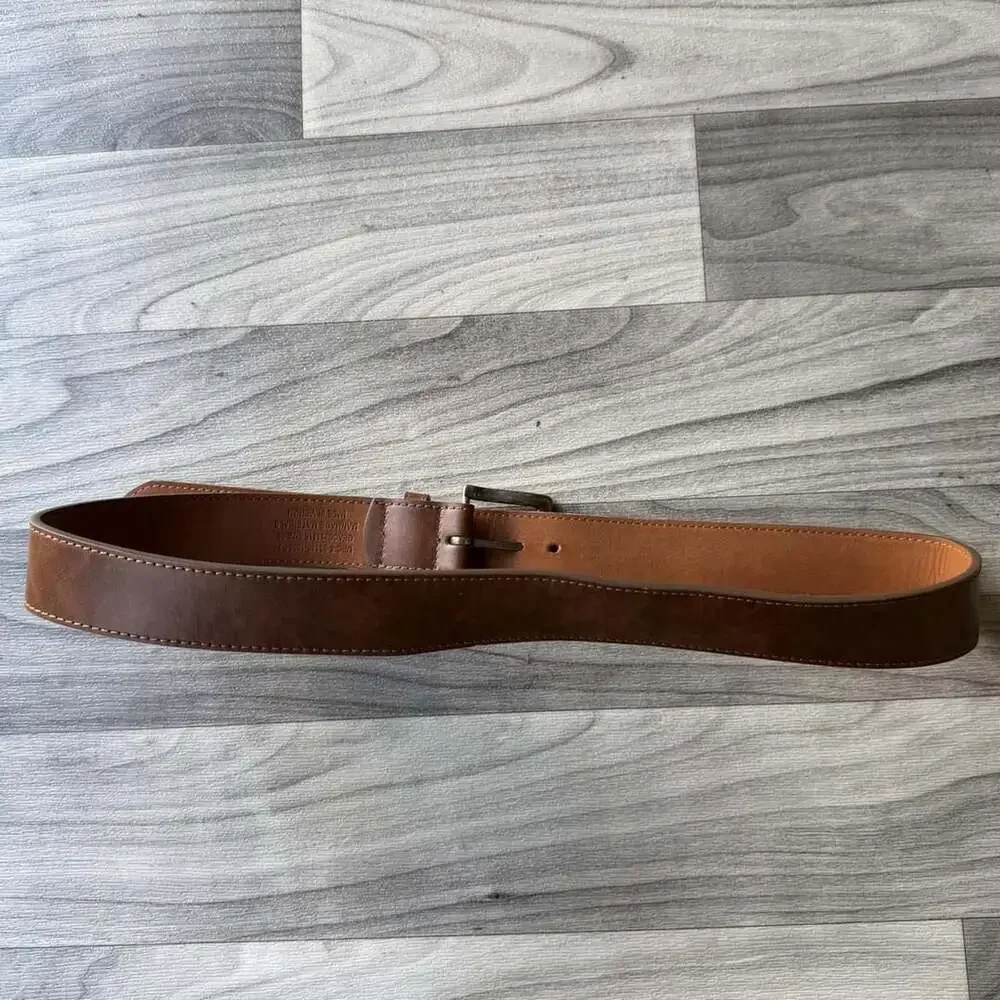 Y2K Brown Leather Belt Size 38